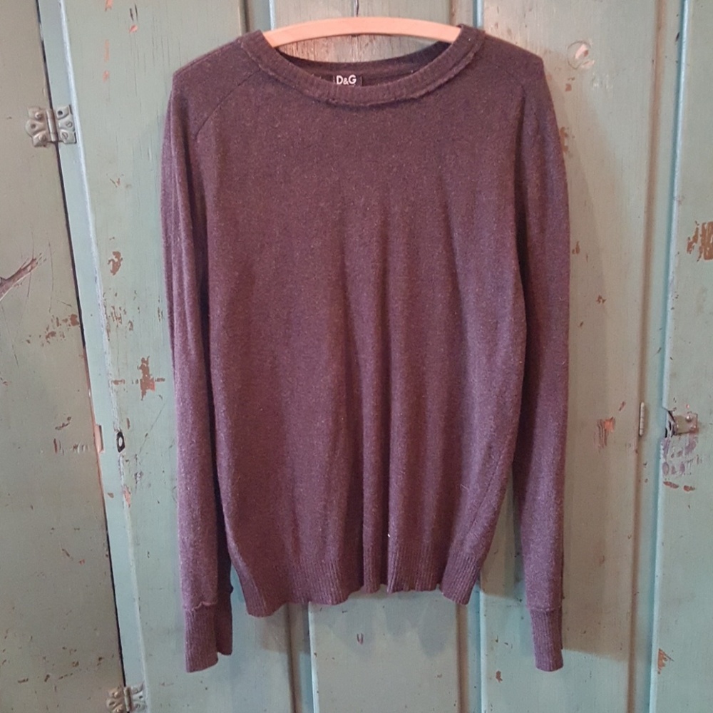 D&G Men's Crewneck Sweater - Dark Brown